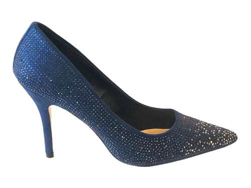 MENBUR 7691 Midnight Blue & Bling High Heels