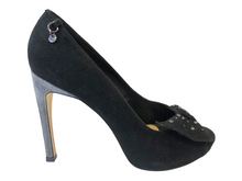 CARRANO Black Suede with Concealed Platform High Heels