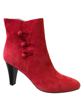 Chrissie Sadie Red Suede Ankle Boots