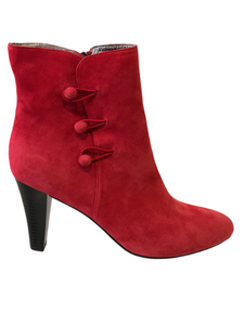 Chrissie Sadie Red Suede Ankle Boots