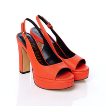 LB EE171H Orange Leather Platforms & High Heels