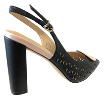 LB GL311S Black & Blush Leather High Heels