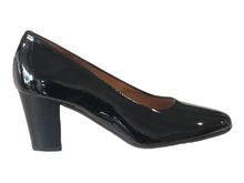 AEROBICS Hostess Black Patent Leather Block Heels