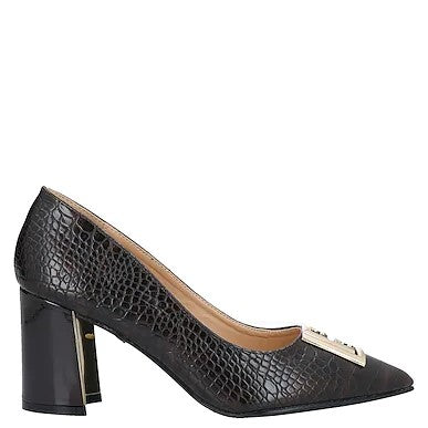 BIA6442RF Black Croco Block Heels