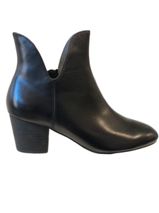 Isabella Kate Black Leather Ankle Boots