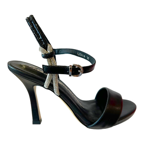 LB LL342A Black Leather High Heels