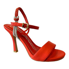 LB LL342G Red & Bling Leather High Heels