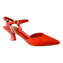 LB LL381G Red Coral Leather Mid Heels