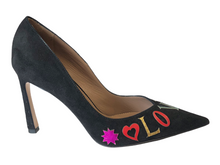 GIANM7LO3 Black Suede & Multi  High Heels