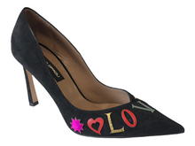 GIANM7LO3 Black Suede & Multi  High Heels