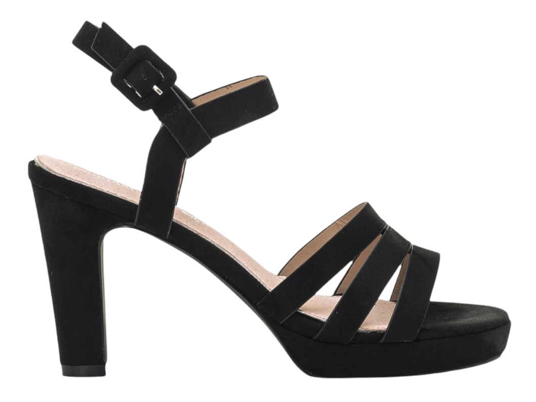 MM67713RF Suede Black Block Heels