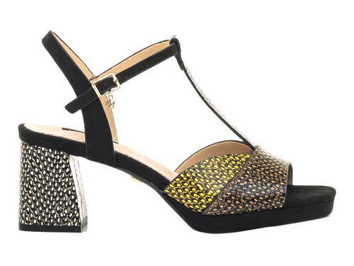 MM68071RF Beige/Tan/Black Block Heels