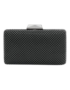 OLGA BERG OB5130 Natasha Black Ball Mesh Clutch