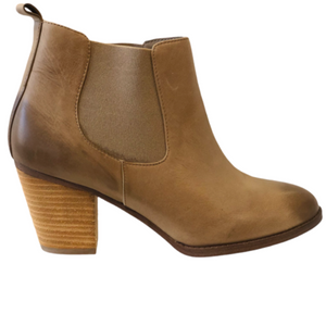 Siren Nikki Taupe Leather Ankle Boots