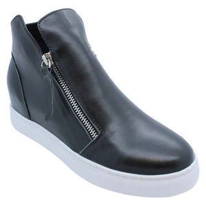 HINAKO CAPRI Black Leather Sneakers