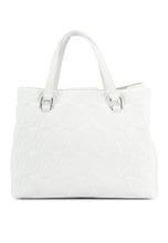 Mario Valentino 5YR01 White Tote Handbag