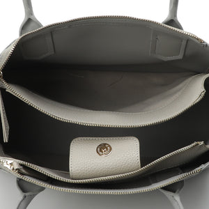Mario Valentino 5P005 Grey /Beige Tote Handbag
